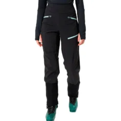 Pantaloni tecnici Vaude Women's Monviso Softshell Pants II Liblack