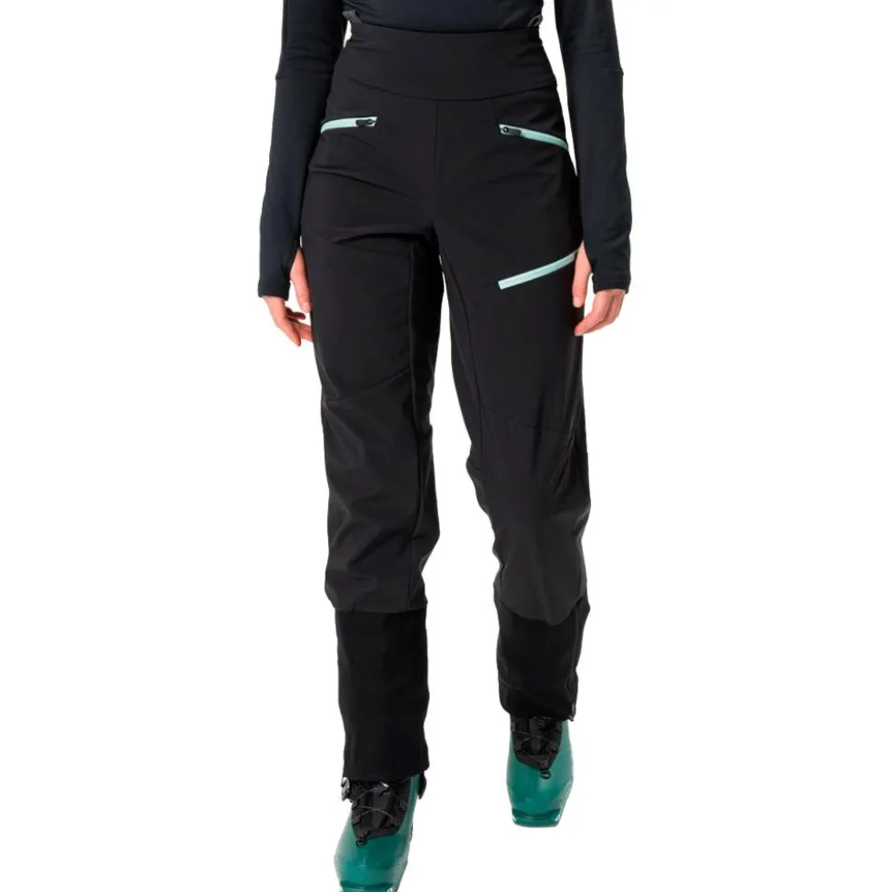Pantaloni tecnici Vaude Women's Monviso Softshell Pants II Liblack