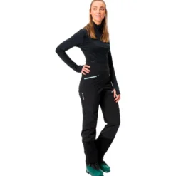 Pantaloni tecnici Vaude Women's Monviso Softshell Pants II Liblack
