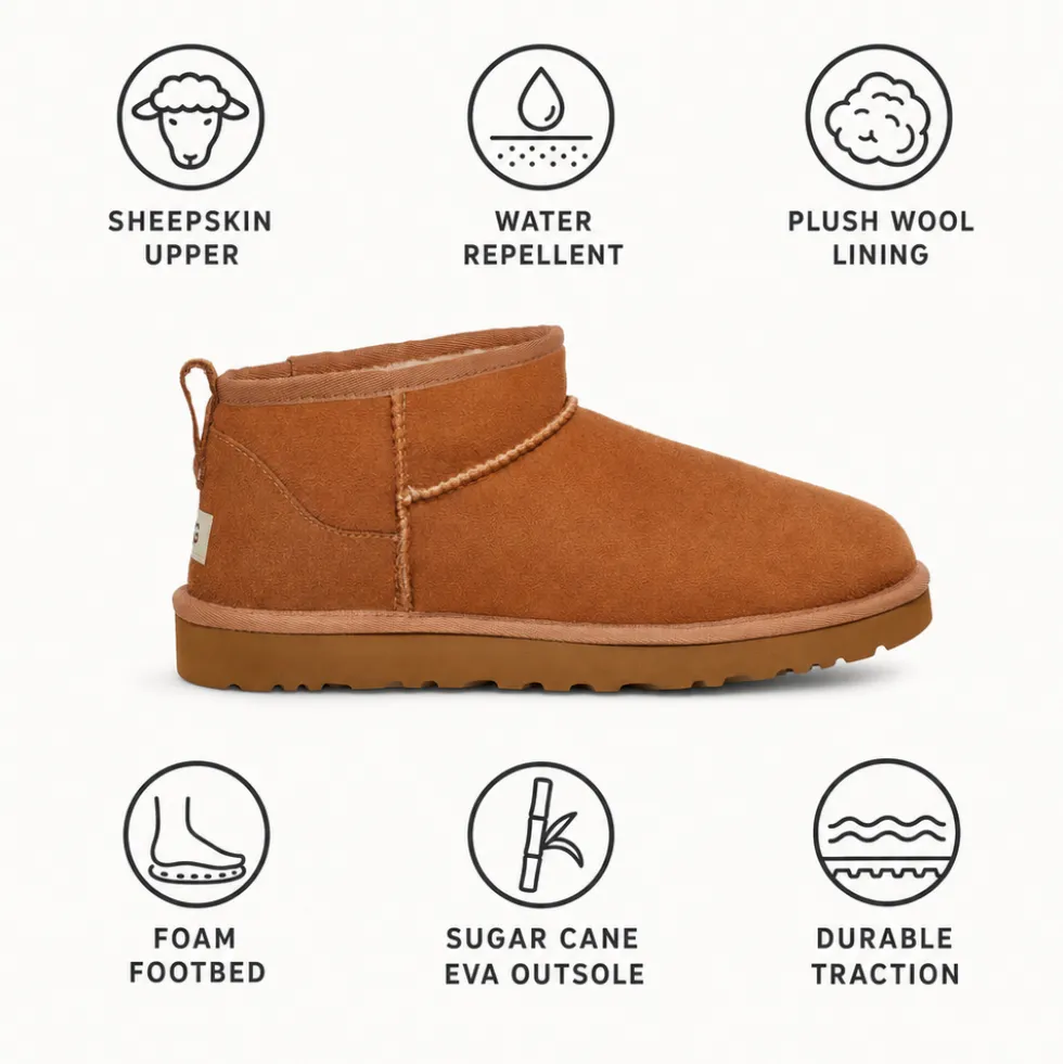 Pantofole UGG M Classic Ultra Mini Chestnut