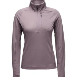 Pile Black Diamond Coefficient LT Quarter Zip Dark Mauve