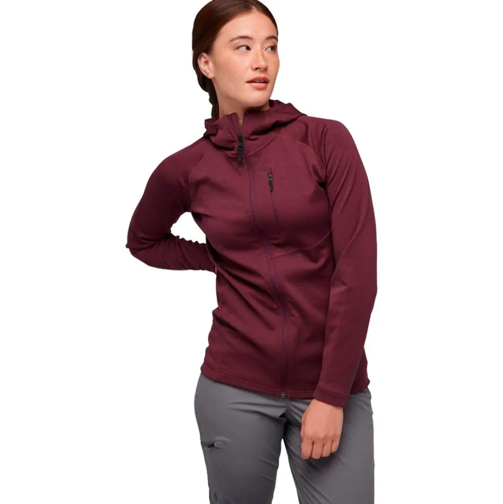 Pile Black Diamond W Coefficient Fleece Hoody Blackberry