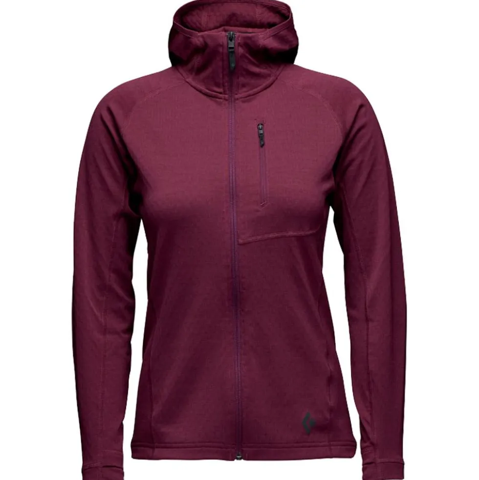 Pile Black Diamond W Coefficient Fleece Hoody Blackberry