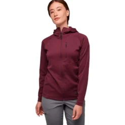 Pile Black Diamond W Coefficient Fleece Hoody Blackberry