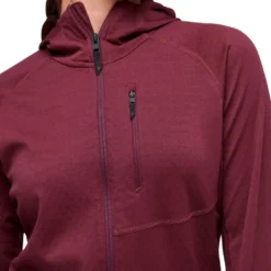 Pile Black Diamond W Coefficient Fleece Hoody Blackberry