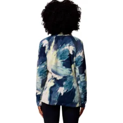 Pile Columbia Glacial IV Print 1/2 Zip Everblue Snowflight