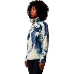 Pile Columbia Glacial IV Print 1/2 Zip Everblue Snowflight
