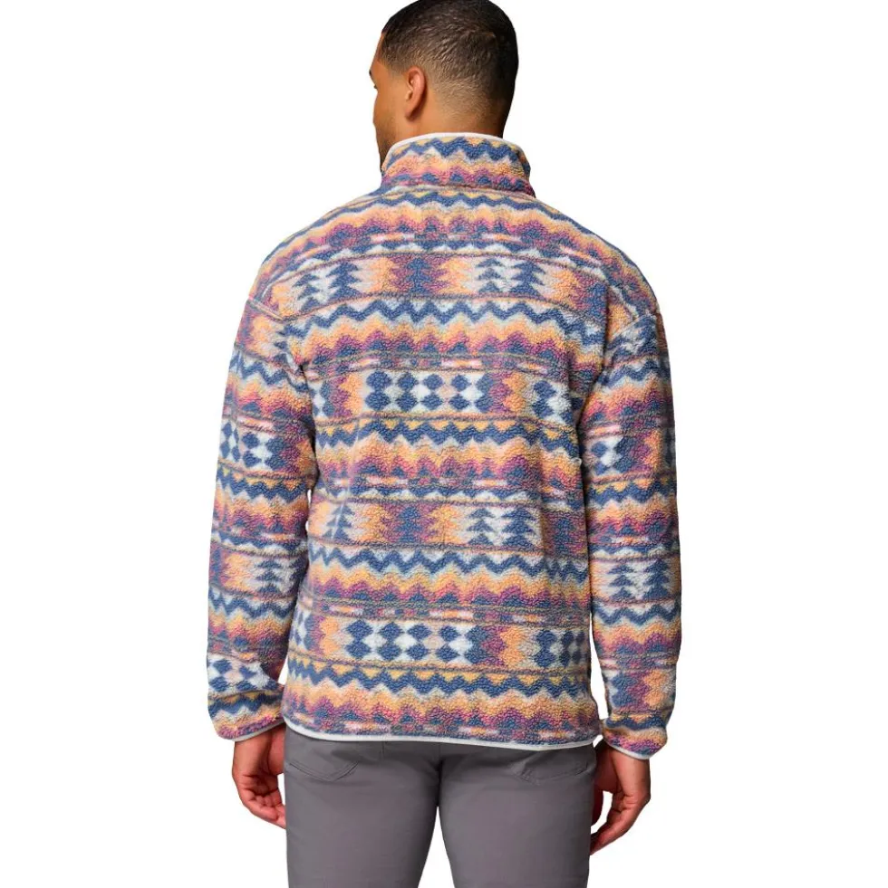 Pile Columbia Helvetia II Printed Half Snap Fleece Sea Salt Retro