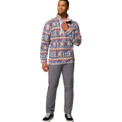 Pile Columbia Helvetia II Printed Half Snap Fleece Sea Salt Retro