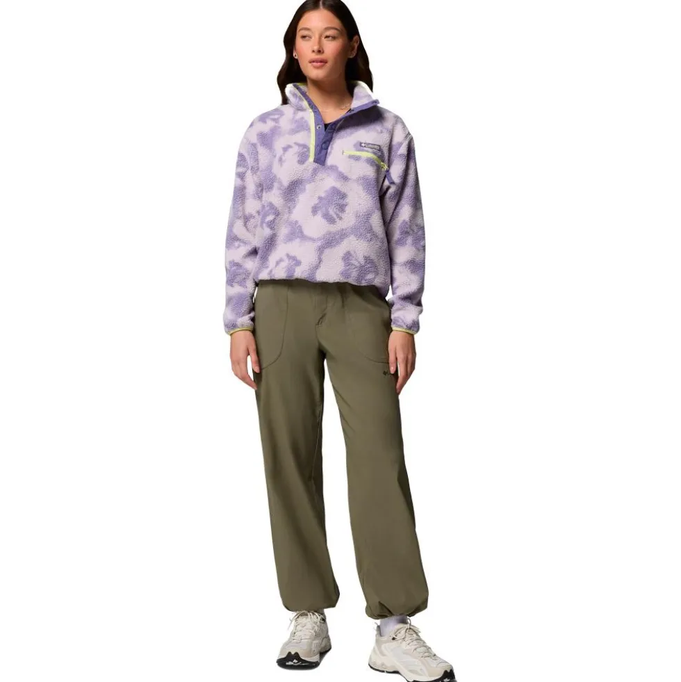 Pile Columbia Helvetia II Printed Cropped Half Snap W Stormwatch Sprayflower