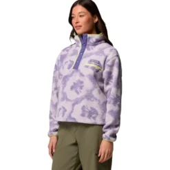 Pile Columbia Helvetia II Printed Cropped Half Snap W Stormwatch Sprayflower