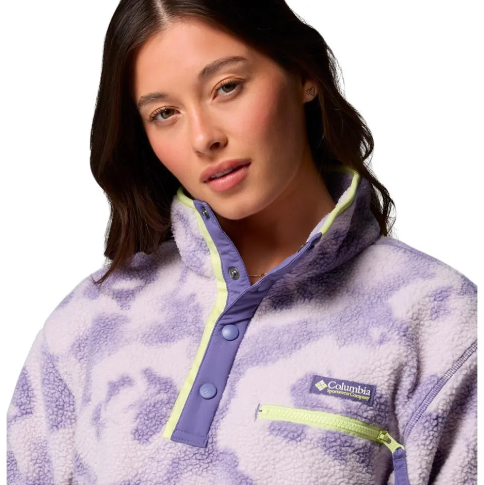 Pile Columbia Helvetia II Printed Cropped Half Snap W Stormwatch Sprayflower