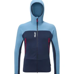Pile Millet Fusion Grid Hoodie Coronet Blue Saphir