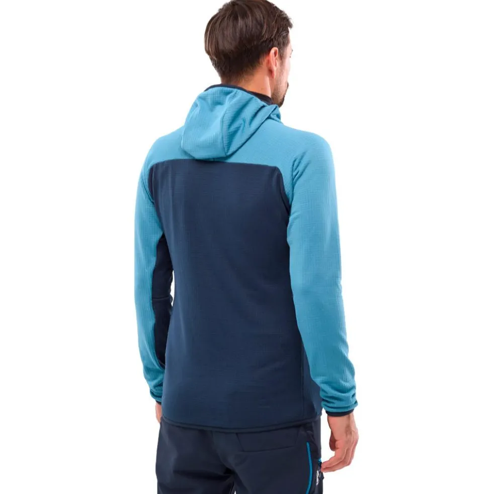 Pile Millet Fusion Grid Hoodie Coronet Blue Saphir