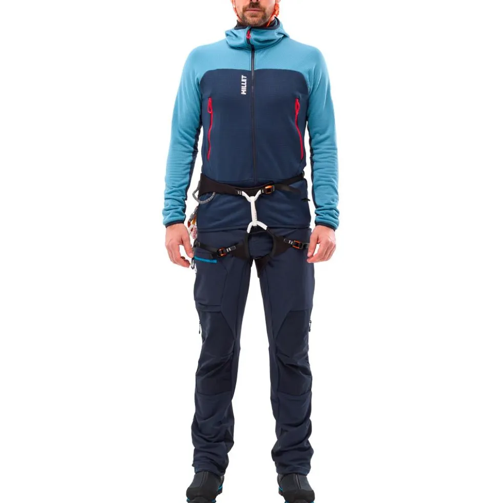 Pile Millet Fusion Grid Hoodie Coronet Blue Saphir