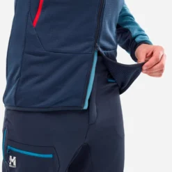 Pile Millet Fusion Grid Hoodie Coronet Blue Saphir
