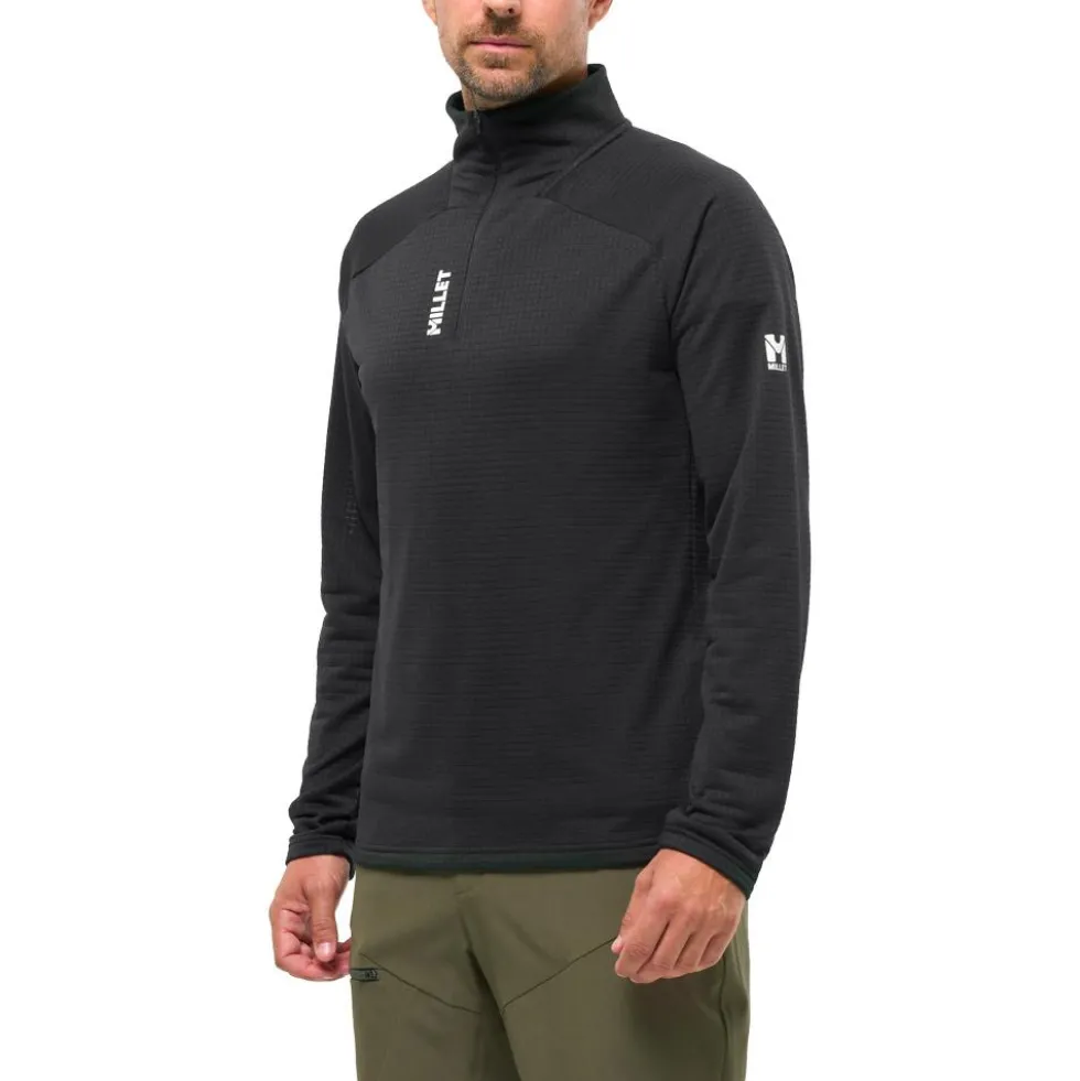Pile Millet Parmelan Light Fleece 1/2 Zip Black