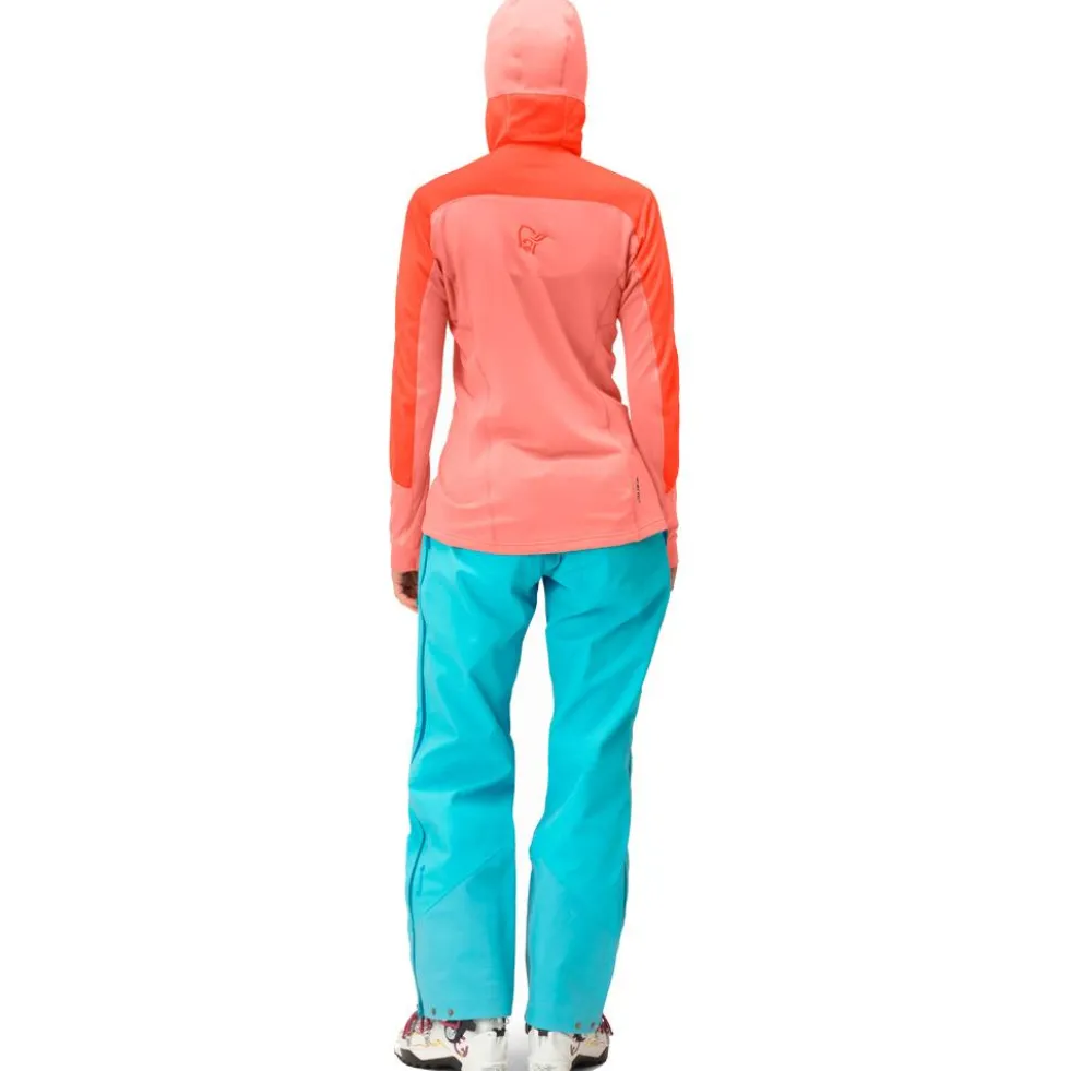 Pile Norrona Lofoten Thermal Pro Hood W's Orange Alert Peach Amber