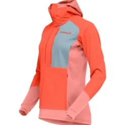 Pile Norrona Lofoten Thermal Pro Hood W's Orange Alert Peach Amber