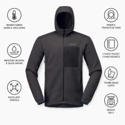 Pile Norrona Trollveggen Warm 3 Zip Hood M's Phantom