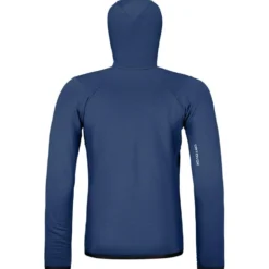 Pile Ortovox Fleece Grid Hoody M Blue Nunatak