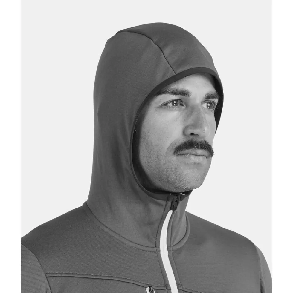 Pile Ortovox Fleece Grid Hoody M Dark Arctic Grey