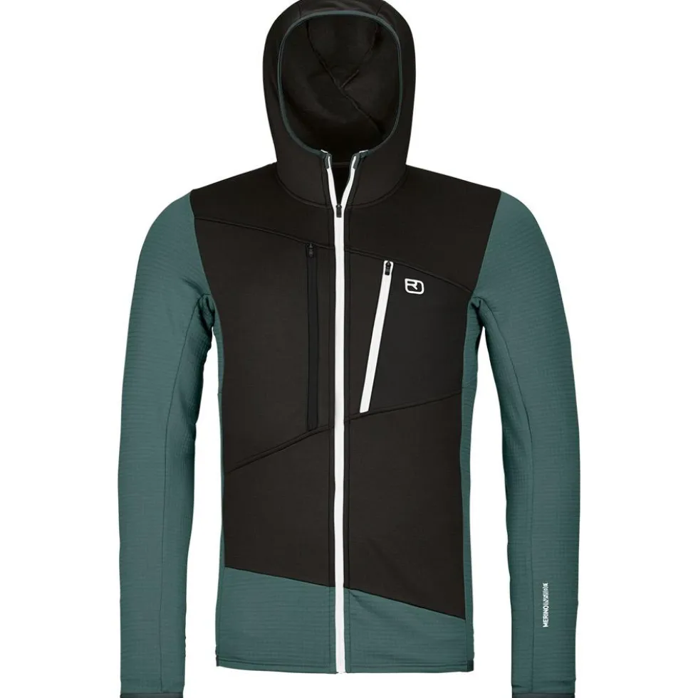 Pile Ortovox Fleece Grid Hoody M Dark Arctic Grey