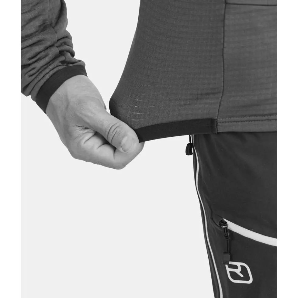 Pile Ortovox Fleece Grid Hoody M Dark Arctic Grey