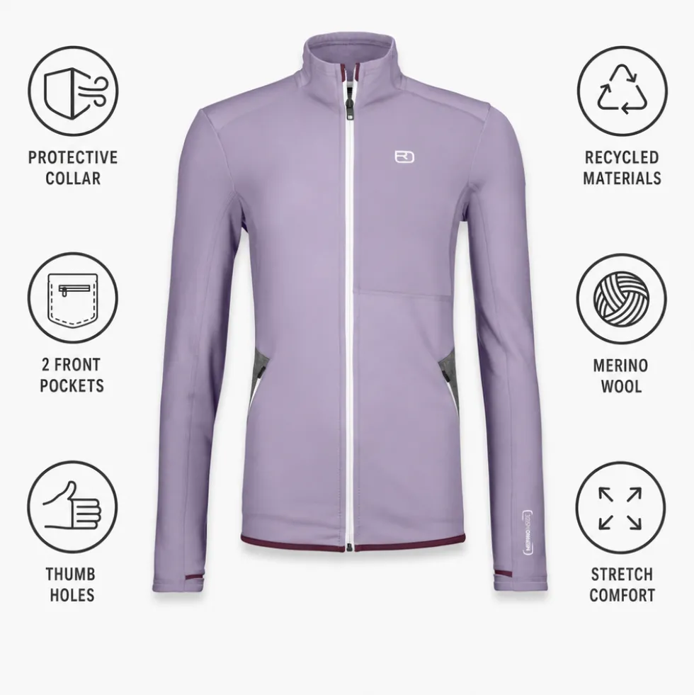 Pile Ortovox Fleece Jacket W Lush Lavender