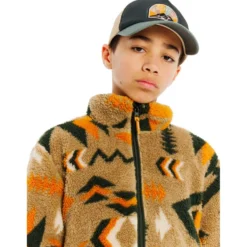 Pile Protest Prtmalton Juniorr Full Zip Top Kale Green