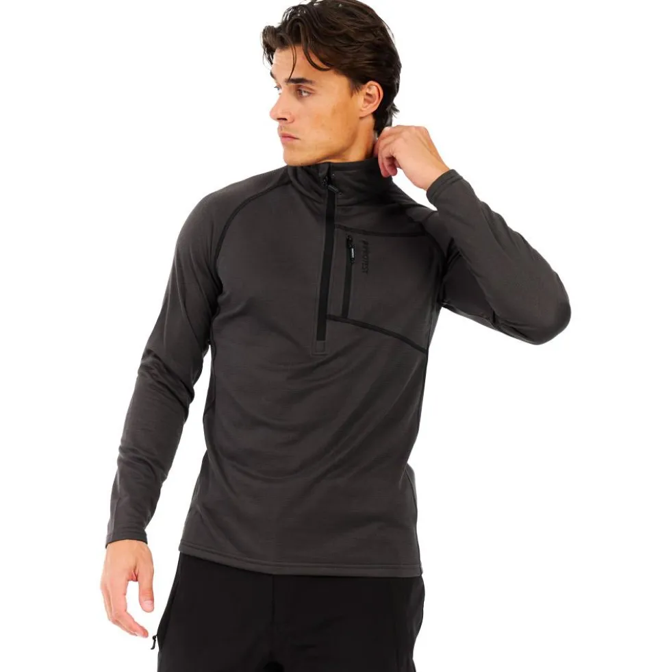 Pile Protest PrtRekody 1/4 Zip Active Top Deep Grey