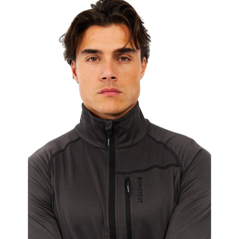 Pile Protest PrtRekody 1/4 Zip Active Top Deep Grey