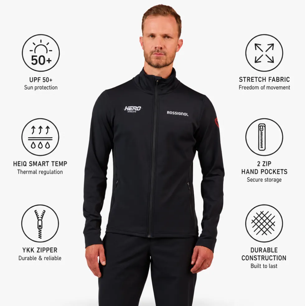 Pile Rossignol Hero Mid Layer Stretch Jacket Black