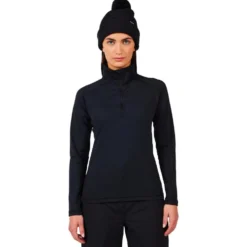 Pile Rossignol W Mid Layer Stretch Half Zip Black