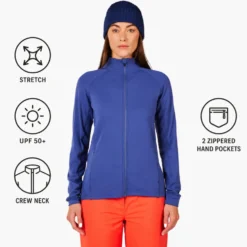 Pile Rossignol W Mid Layer Stretch Jkt Future Blue