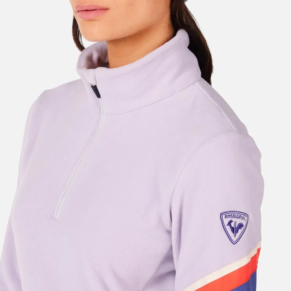 Pile Rossignol W Strawpile Fleece Half Zip Galactic Lilac
