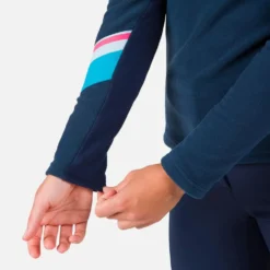 Pile Rossignol W Strawpile Fleece Half Zip Dark Navy