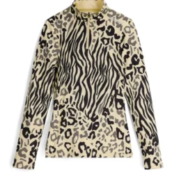 Pile Spyder Vivid 1/2 Zip Animal Print