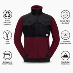 Pile Sweet Protection Pile Fleece Jacket Red Wine