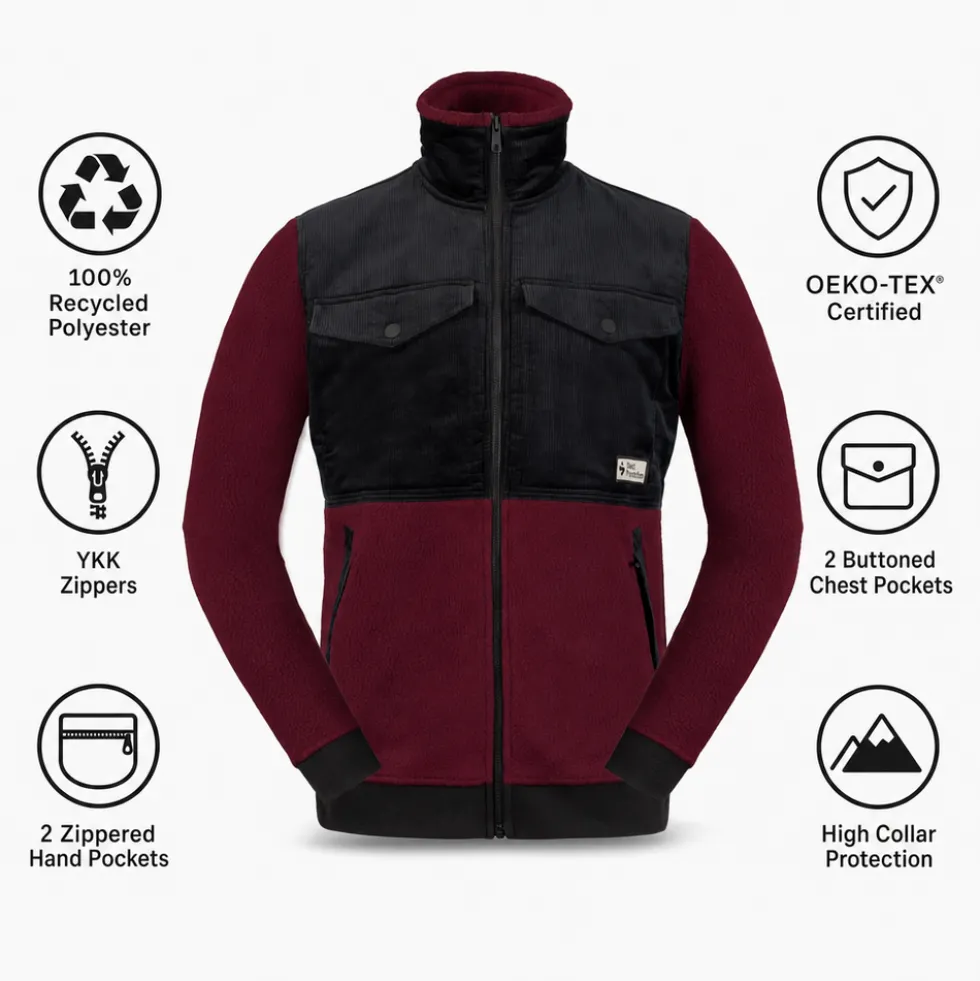 Pile Sweet Protection Pile Fleece Jacket Red Wine