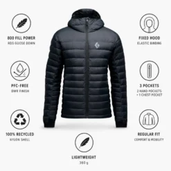 Piumino Black Diamond M Access Down Hoody Black
