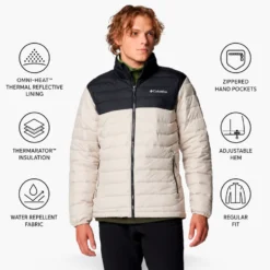 Piumino Columbia Powder Lite II Jkt Dark Stone Black