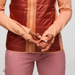 Piumino Cotopaxi Capa Hybrid Insulated Hooded Jacket W Apricot And Faded Brick
