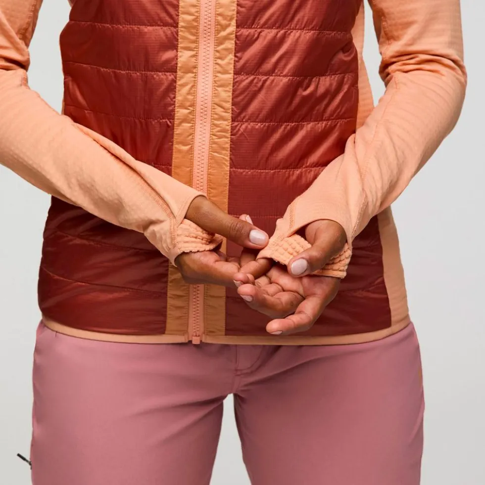 Piumino Cotopaxi Capa Hybrid Insulated Hooded Jacket W Apricot And Faded Brick