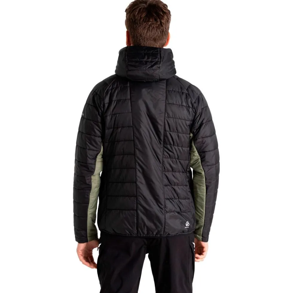 Piumino DARE2B Touring II Baffled Jacket Black Olivine Green