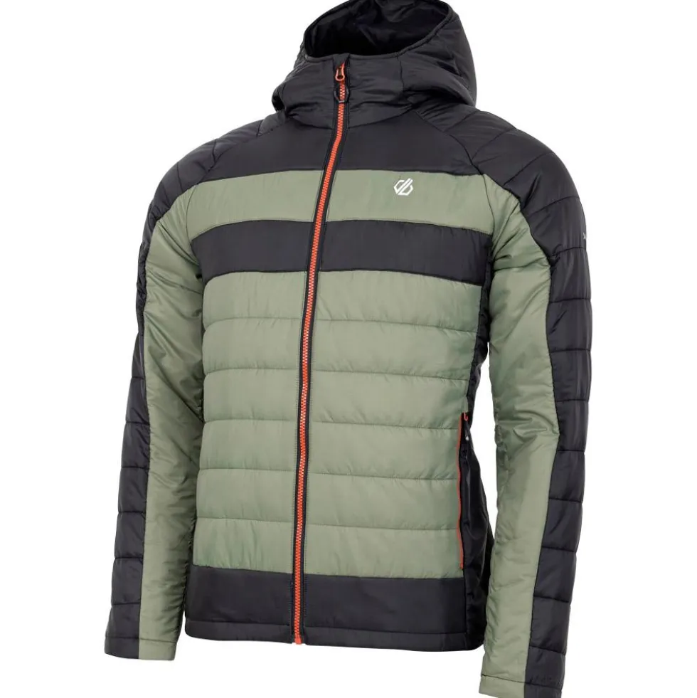 Piumino DARE2B Touring II Baffled Jacket Black Olivine Green