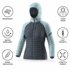 Piumino Dynafit Radical Down Hooded Jacket W Cloud Blue