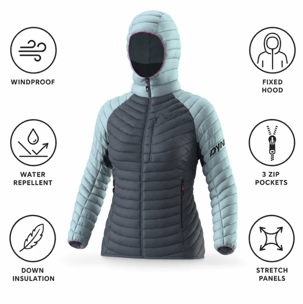 Piumino Dynafit Radical Down Hooded Jacket W Cloud Blue