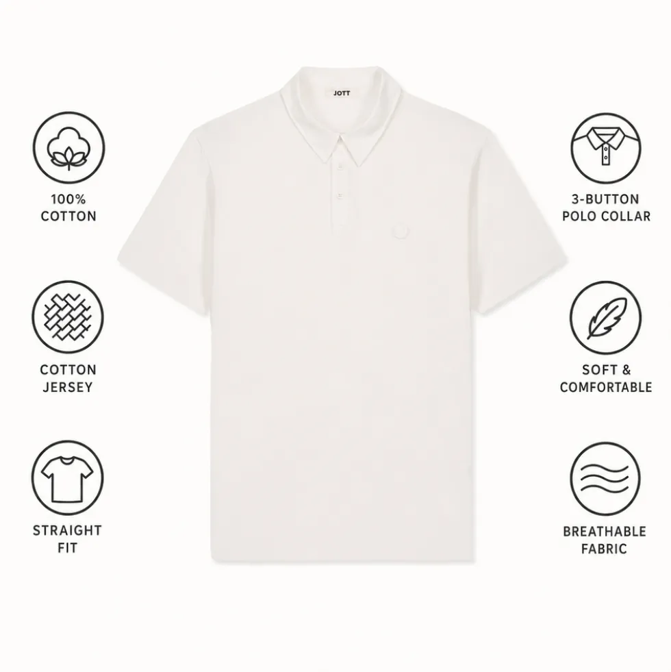 Polo Jott Dario White