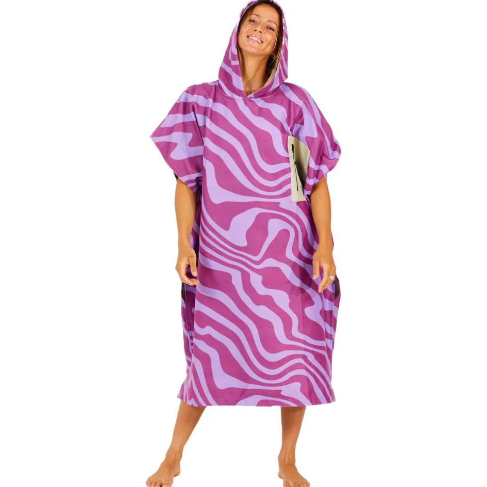 Poncho da bagno After Essentials Tech Pocket Series Poncho Crazy Waves